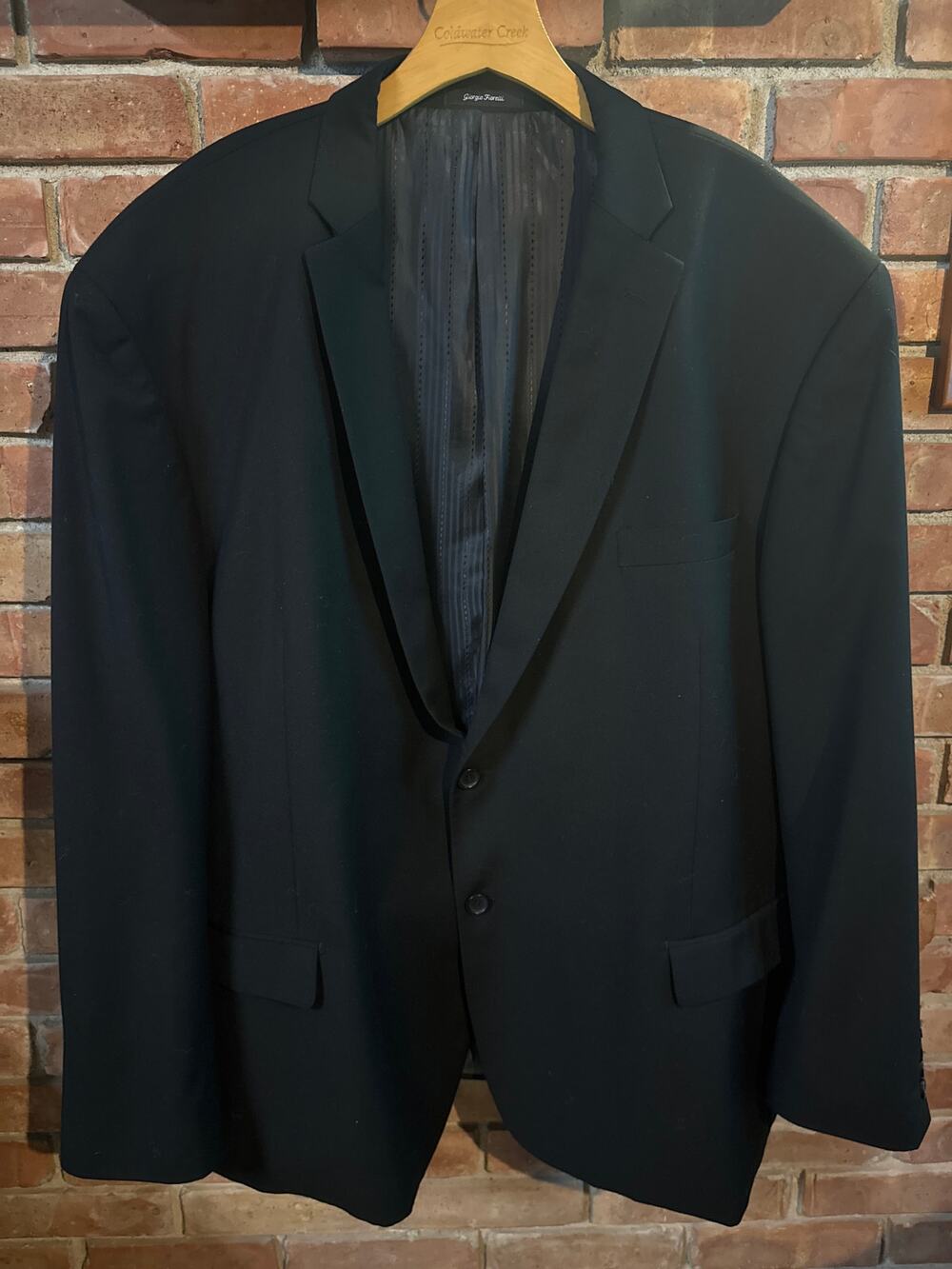 Giorgio Fiorelli Sport Coat Blazer Mens 3XL Black Classic Jacket Tailored